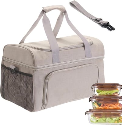 Koeltas - Isolatietas Waterdicht - Eten Koel Houden - Lekdichte Structuur - 30 Liter - Khaki