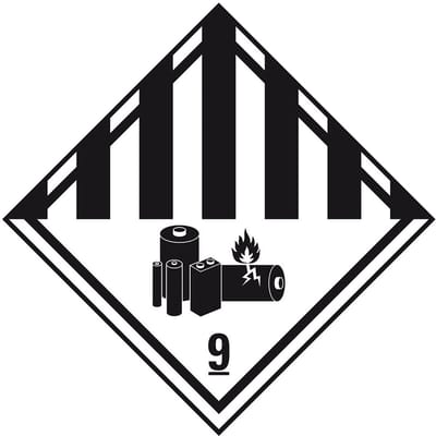 ADR sticker klasse 9 'Diverse gevaarlijke stoffen' folie 50 x 50 mm