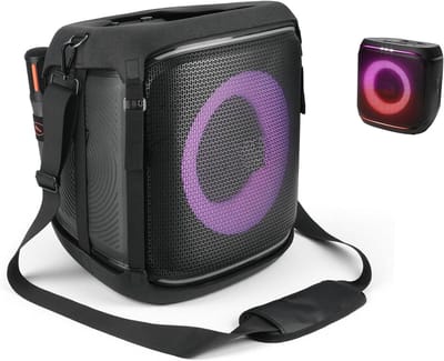 Luidspreker Beschermhoes - Draagbare Speaker Tas - Speaker Transport - Harde Schaal EVA - 32.20cm x 25.40cm x 7.10cm - Zwart