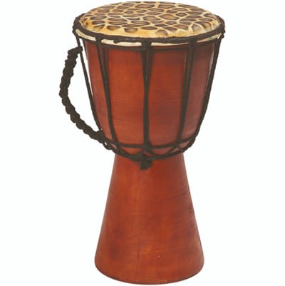 Nature Planet Drum/trommel met giraffeprint - handgemaakt - 25 cm - muziek instrumenten