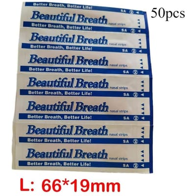 50 Pièces Bandelettes Nasales Breathe Right Stop Ronflement Bandelettes Anti-Ronflement Respiration Plus Facile Meilleure Santé 50pcs
