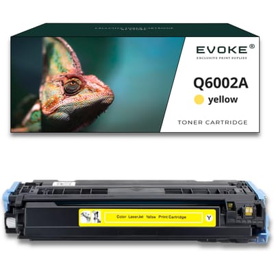 Evoke Compatibele Toner voor HP Q6002A Geel 2000 Pagina's Kleur Laserjet 1600/2600/2605 Cm1015 Cm1017