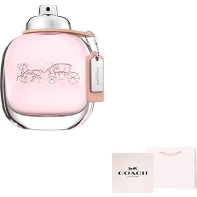 Parfum Femme COACH New York / Rose Brumeux / Parfums du Même Nom Floral Vert Eau de Toilette Poire Jasmin Musc 30ml|Gift Box Set, Pink Shopping Bag