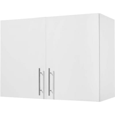 VEVOR wandkast voor de wasruimte, 2-laags wandkast met verstelbare plank, keukenkast met 2 deuren, voor keuken, badkamer, wasruimte, 40,6 x 81,3 x 61 cm (D x B x H), bovenkast wit