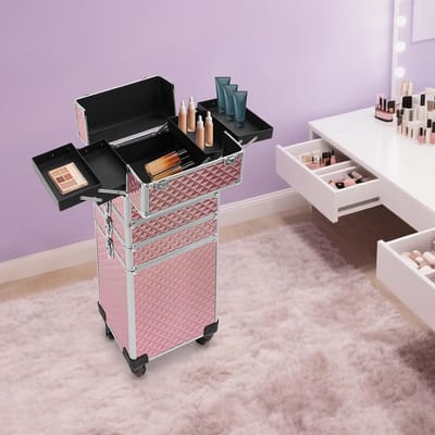 Visagie Koffer - Cosmetica Koffer - Kapperskoffer - Make-up Koffer met Verstelbare Vakken – cosmeticakit