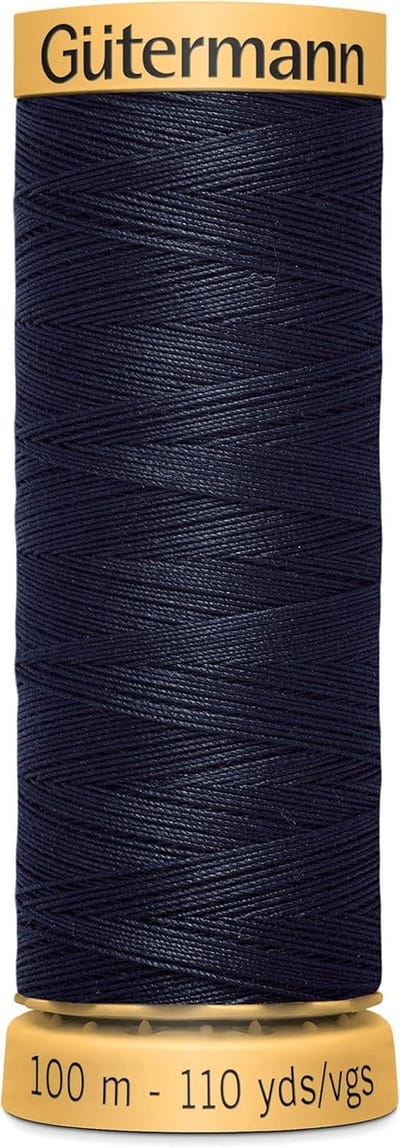 Katoenen Naaigaren - Naad Garen - Kleding Repareren - 100% Natuurlijk Materiaal - 100m - Donker Marine