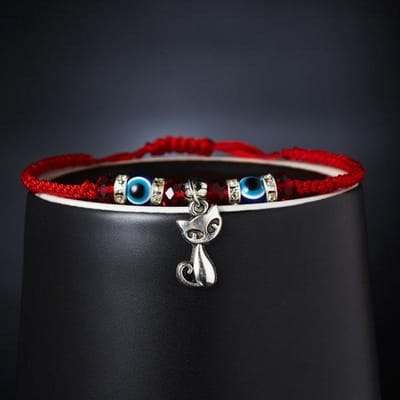Lucky Eye Blue Evil Eye Charms Armband Rode Draad Draad Touw Paar Vriendschap Armband Vrouwen Mannen Handgemaakte Wens Sieraden Cadeau