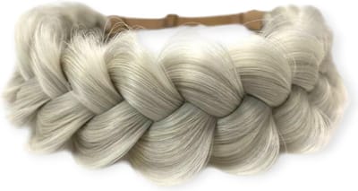 Haarband vlecht vegan hair grey grijs
