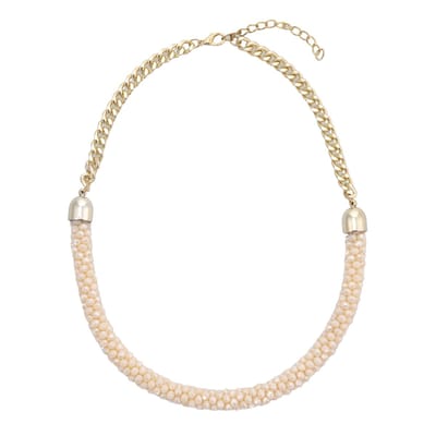 Behave – Ketting met glaskralen – Goudkleur chique look 51 cm