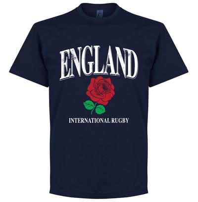 England Rose International Rugby T-Shirt- Navy - XXXL