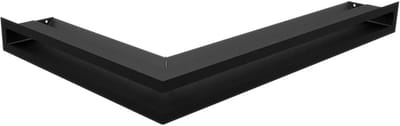Haardrooster Hoek - Ventilatierooster - Luchtcirculatie Open Haard - Poedercoating - 60x40x6 cm - Zwart
