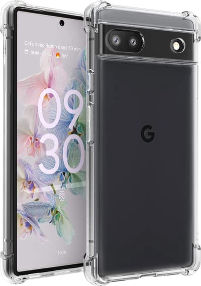 Hoesje geschikt voor Google Pixel 6a - Anti Shock Proof Siliconen Back Cover Case Hoes Transparant