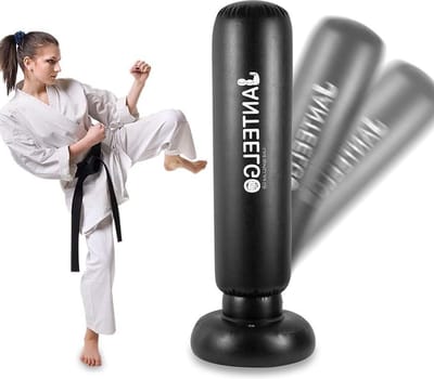 Opblaasbare Bokszak 150 cm - Taekwondo Boksen Karate Workout Fitness - Dik PVC - Direct Stuiterend - Voor Kinderen en Volwassenen