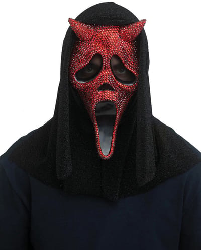 PALMER AGENCIES LTD - Scream Red Devil Rhinestone Masker voor Volwassenen