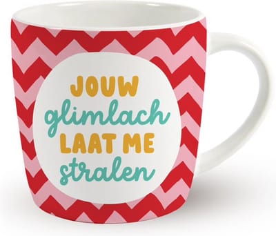 Mok - Jouw glimlach laat me stralen - Cadeauverpakking