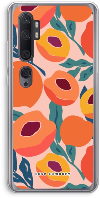 Case Company® - Hoesje geschikt voor Xiaomi Mi Note 10 Pro hoesje - Perzik - Soft Cover Telefoonhoesje - Bescherming aan alle Kanten en Schermrand