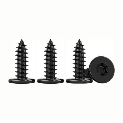 Torx Schroeven M4 Zwart voor Plankkop Hout 12 mm - 50 Stuks RVS A2 V2A voor Doe-Het-Zelf Projecten, Houtbewerking en Kunststof Constructies
