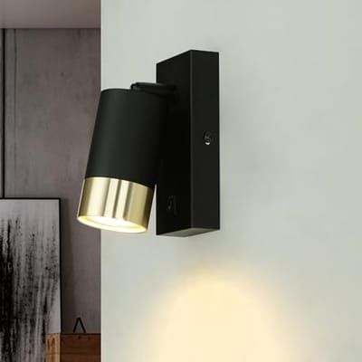 Verstelbare Wandlamp met Schakelaar - Zwart en Goud - Ideaal voor Slaapkamer en Keuken