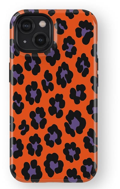 DripCase Luipaard Hoesje geschikt voor iPhone 14 | Backcover met Mag | Hoesje met Dierenprint geschikt voor iPhone 14 Bold Bite
