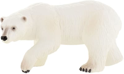 Bullyland 63537 – Speelfiguur en verzamelfiguur IJsbeer – ca. 10 cm – levensecht en detailrijk vormgegeven – ideaal als educatief speelfiguur, taartdecoratie of klein cadeautje voor kinderen vanaf 3 jaar.
