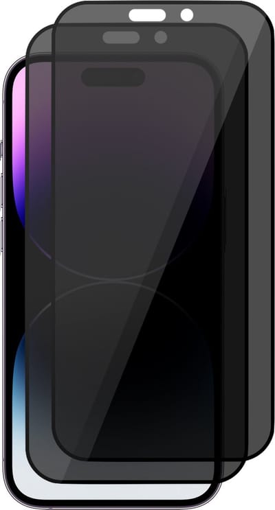 Privacy Screenprotector geschikt voor iPhone 14 Pro - Volledig Dekkende Gehard Glas Tempered Glass - 2 Stuks
