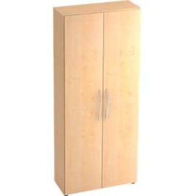Kast TARA, 5 ordnerhoogten, vleugeldeuren, 1 vast tussenlegbord, 3 legborden, B 800 x D 330 x H 1880 mm, esdoornpatroon