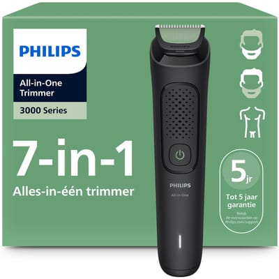 Philips Series 3000 Multigroom - Baardtrimmer - 7 in 1 - Neushaartrimmer - Face&Hair&Body - Opbergzakje - Zwart - MG3935/15