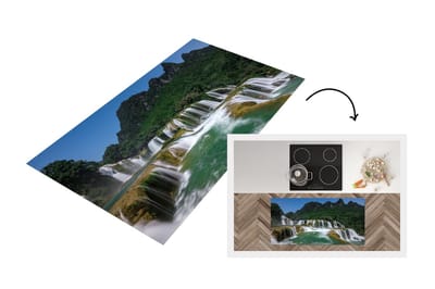 Keukenloper - Loper keuken - Watervallen - Gebergte - Natuur - 120x60 cm - Keukenloper vinyl