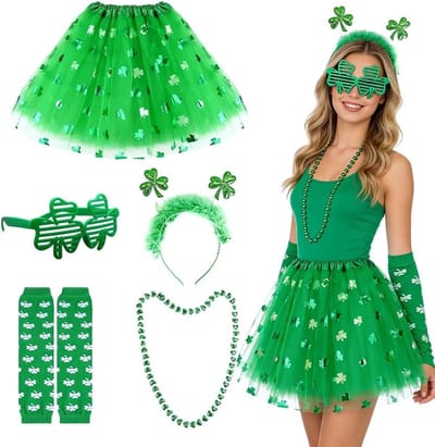 St. Patrick's Day Parade Goblet Kostuum voor Feest, Decoratie en Party Favorieten met Trefoil Thema