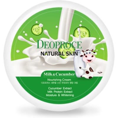 Deoproce Natural Skin Milk en Komkommer Voedende Crème 100g*1St/2St/4St 1Pc