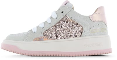 Shoesme Roze Sneaker Met Glitters - Sneakers Kinderen - Meisjes - Beige Pink Glitter - Pailletten - Maat 26
