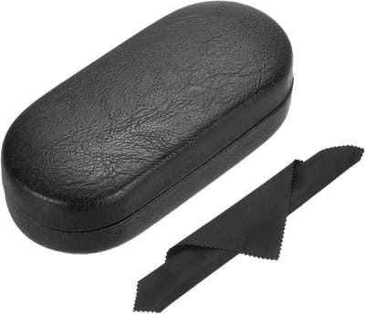 Hard Shell Bril Etui van PU Leer, Grote Beschermende Zonnebril Organizer voor Dames en Heren, Ideaal voor Reizen en Opbergen
