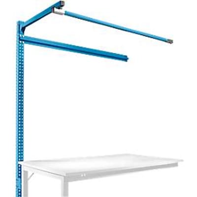 Opbouwframe met giek, Aanbouwtafel STANDAARD werktafel-/werkbank UNIVERSAL/PROFI, 1500 mm, lichtblauw