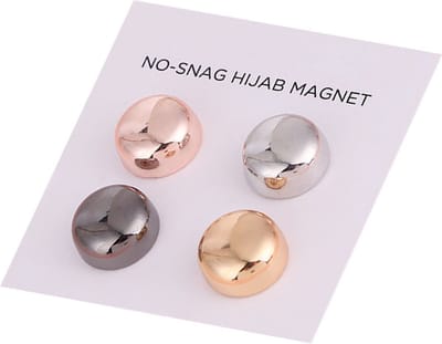 Fako Bijoux® - 4x Magnetische Broche - Magneetbroche - Hoofddoek Magneet - Sjaal - Hijab - Abaya - 12mm - Set 4 Stuks - Shiny