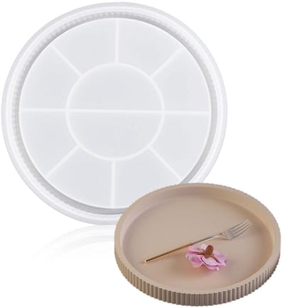 Dailygoods- Siliconen Vorm Ronde Dienblad 22,5 cm - Opbergvorm - Sieradenschalen - Snoepschalen - Duurzaam - Gemakkelijk te Reinigen - Bakvorm
