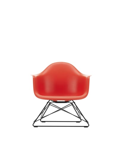 Vitra Eames Plastic Armchair LAR - poppy red RE - basic dark gepoedercoat