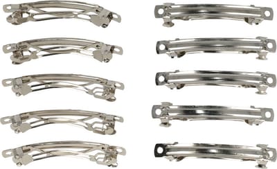 Haarsoires DIY Haarspeld Patentspeld 4cm – Metaal – Zilver – Set van 10 - Haarspelden voor Dames - Haarklem - Haarclip - Haaraccessoires - Onderdelen - Zelf Sieraden & Haaraccessoires Maken - Hair Clip - Decoratieve Haaraccessoire