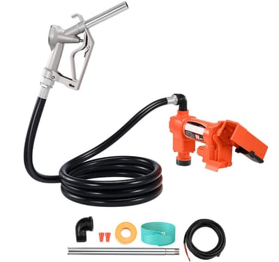 Brandstofpomp 12V DC voor Benzine En Diesel, 75,7 L/Min met Slang En Mondstuk