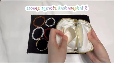 Kleine Reiskosmetiekoffer van Zacht Fluweel, Organiser voor Sieraden, Armbanden, Oorbellen en Kettingen, Krasbestendig en Draagbaar voor Dagelijks Gebruik en Reizen (Blauw)