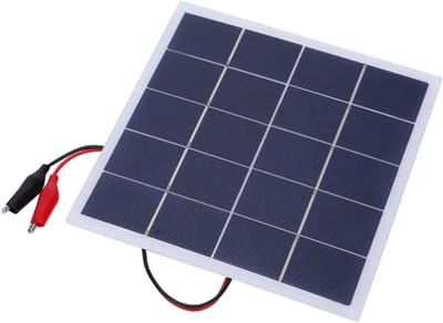 Mini Zonnepaneel - Draagbare Lader - Energie Opwekken - Hoge Efficiëntie - 172x175mm - Zwart
