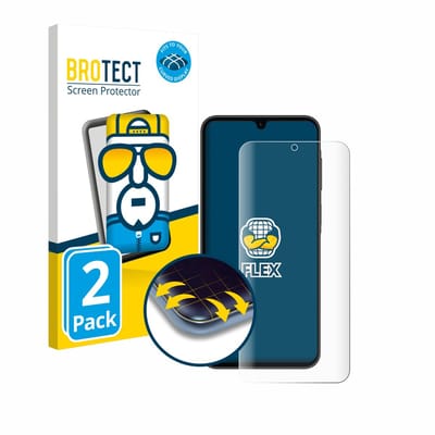 BROTECT - Screenprotector voor Samsung Galaxy A26 5G Enterprise Edition - Folie Beschermfolie transparant volledig dekking - 2 Stuks