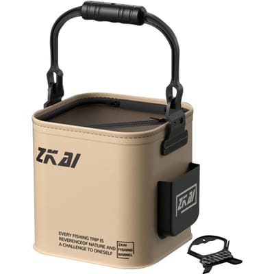 Draagbare Opvouwbare Visemmer8L/13L EVA Stevige Handvat Visemmer voor Kamperen Picknick Outdoor Waterhoudende Emmer beige