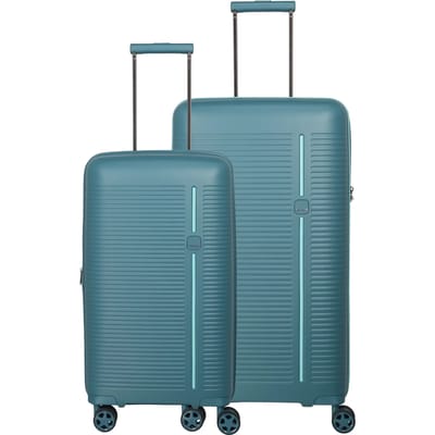 Travelite Roomer 4 wielen Kofferset 2-delig - Harde bagage - TSA slot - aqua