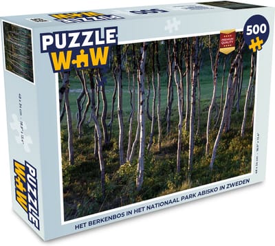 Puzzel Het berkenbos in het Nationaal park Abisko in Zweden - Legpuzzel - Puzzel 500 stukjes