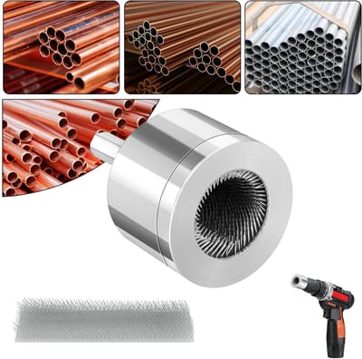 Koperbuis reiniger 15 mm - Metalen borstelset - Inclusief vervangborstel - Efficiënt roest verwijderen - SnelShoppen