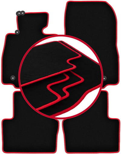CARLUX-RED automatten voor: Mazda 2 III hatchback (2015-)
