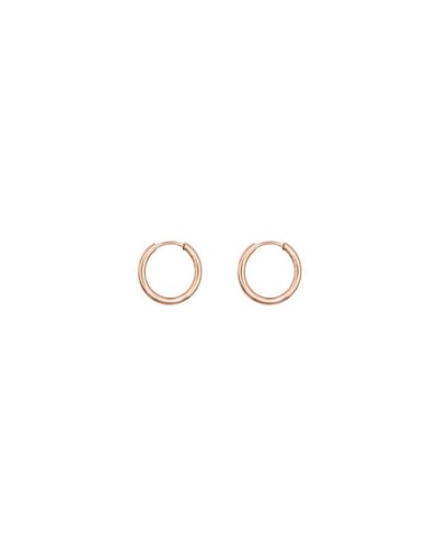 Minimalistische oorbellen/oorringen 13mm - 1 paar | Roségoudkleur RVS/Stainless Steel