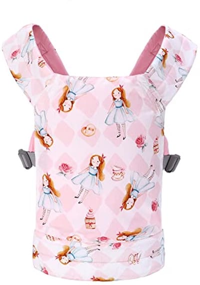 Babypoppendrager voor Kinderen - Voor- en Rugdrager met Verstelbare Bandjes - Knuffeldier- en Poppenaccessoires - 100% Katoen