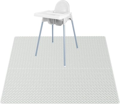 Babystoel Kussen en Mat, 135 x 135 cm Spatbescherming voor Hoge Stoel, Waterdichte Picknick Tafelkleed en Bescherming