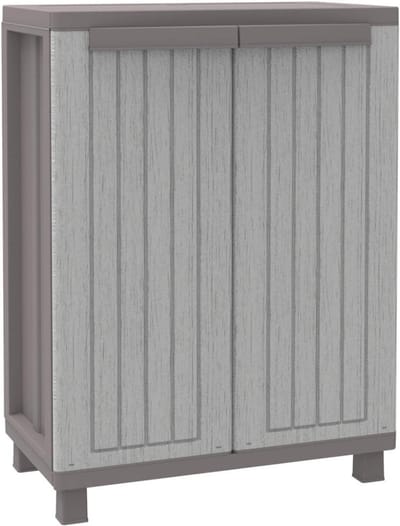 ZMR® Tuinkast Kunststof - Tuinkast - Tuinkist - Grijs/Taupe - 40cm x 30cm x 30cm